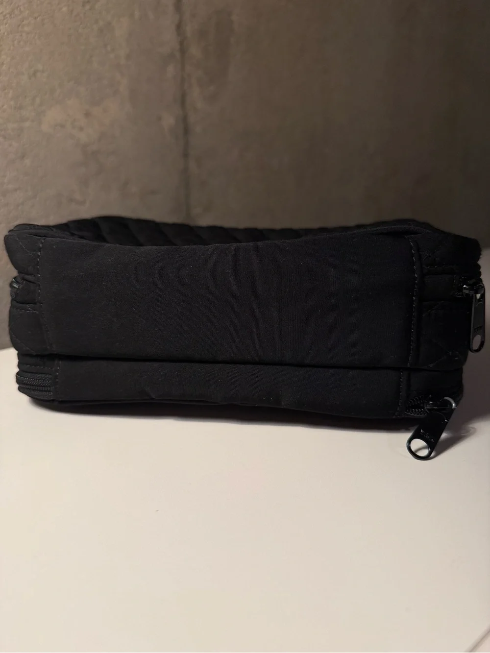 VERA BRADLEY Black Quilted Cosmetic Bag and Zip Pouch Set